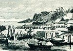 特集 横浜の坂道　イギリス軍艦コンカラー号から横浜に上陸する海兵隊員